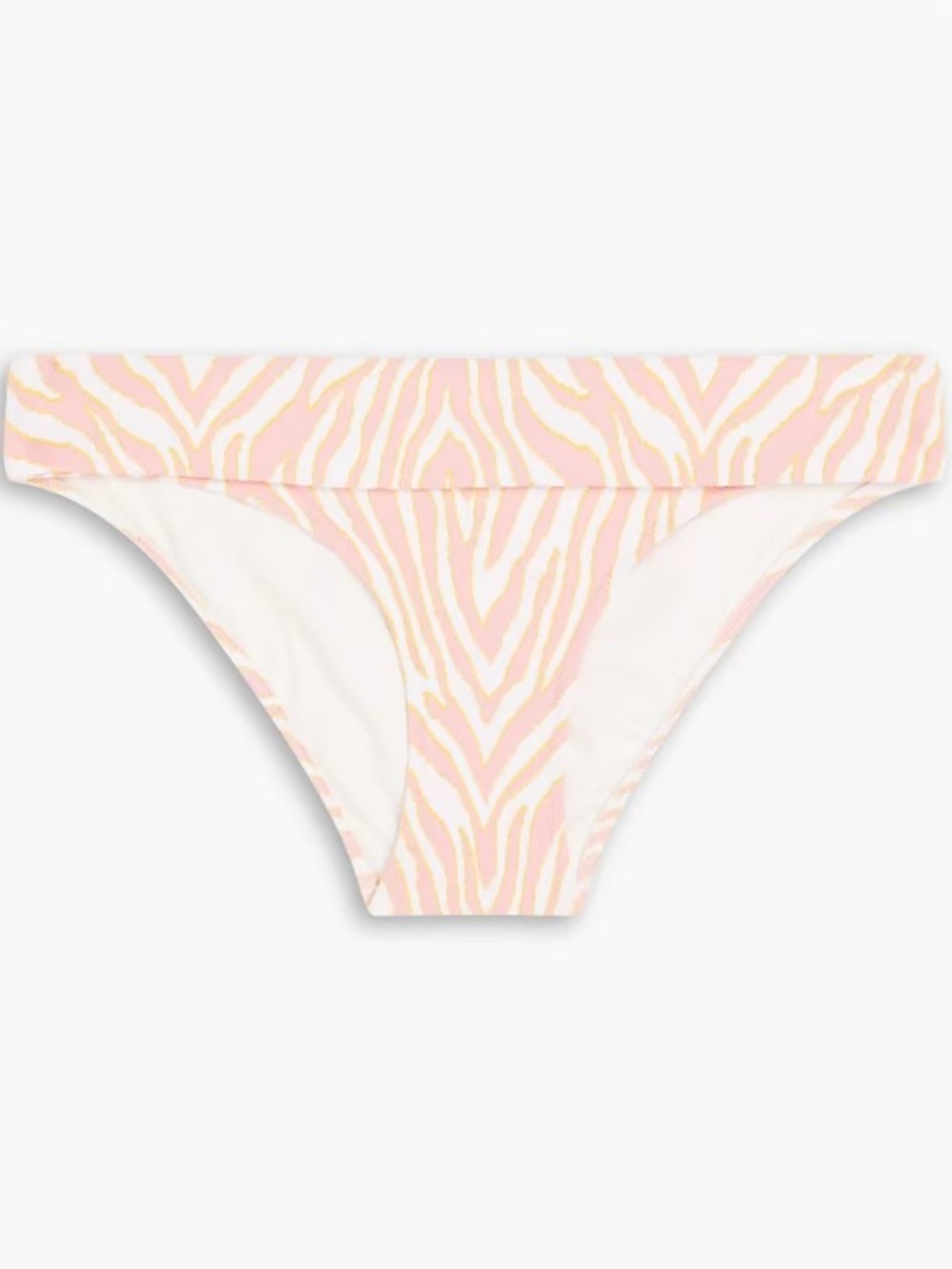 NWT Heidi Klein Palermo Fold-Over Zebra-Print Stretch-Jacquard Low-Rise Bottoms